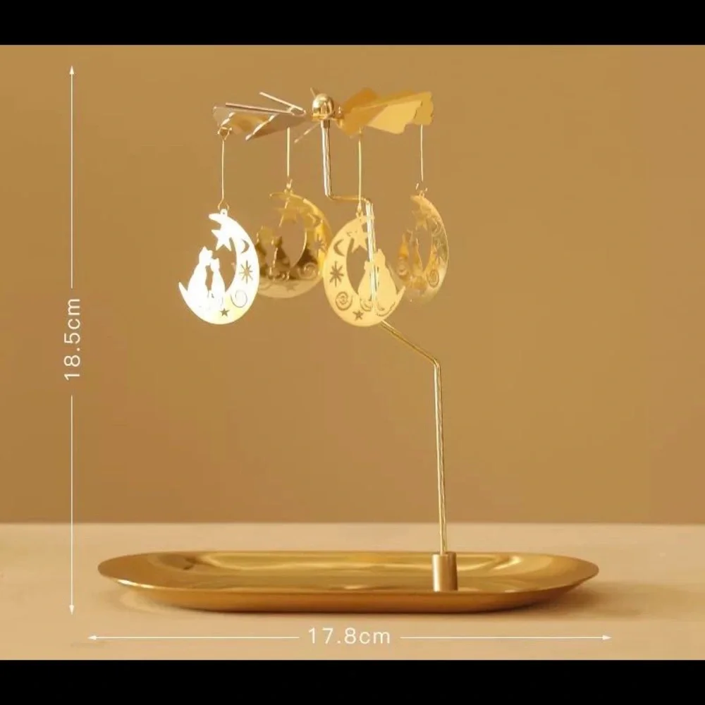 Rotary Candle Holder Carousel Spinning Tea Light